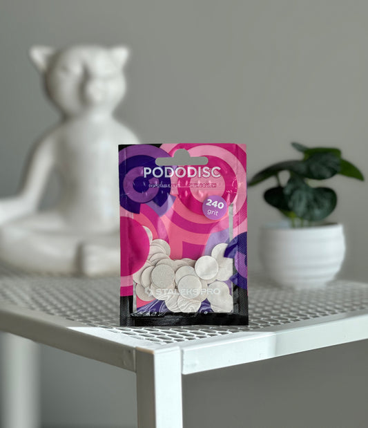 Disposable white files PODODISC S 15 mm EXPERT 240 grit (50 pcs)