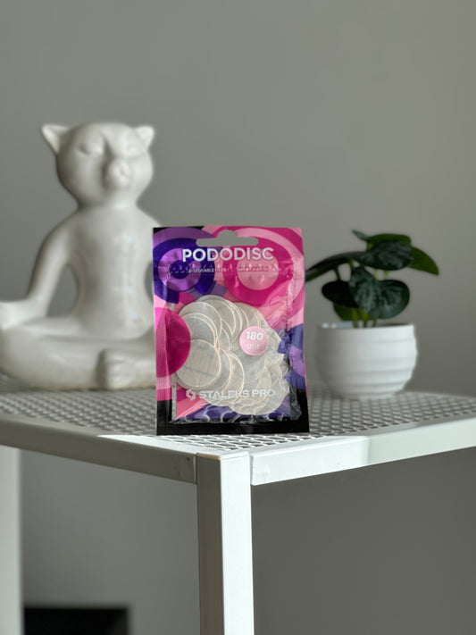 Disposable white files PODODISC L 25 mm EXPERT 180 grit (50 pcs)