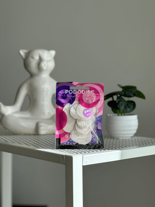 Disposable white files PODODISC L 25 mm EXPERT 240 grit (50 pcs)