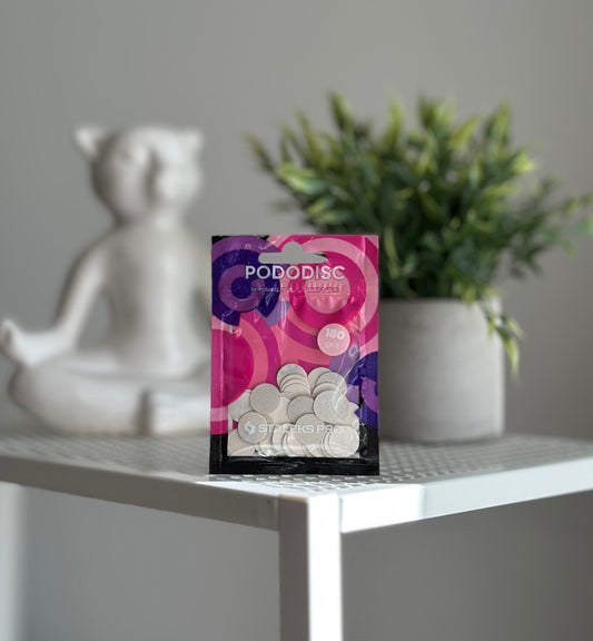 Disposable white files PODODISC S 15 mm EXPERT 180 grit (50 pcs)