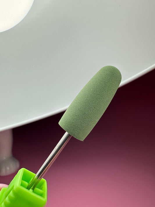 Silicone Polisher Bit SK202 3 Cone Rounded Green