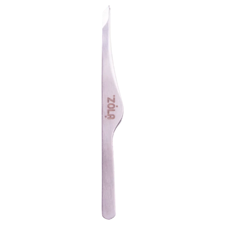 ZOLA Professional beveled tweezers for eyebrows SILVER