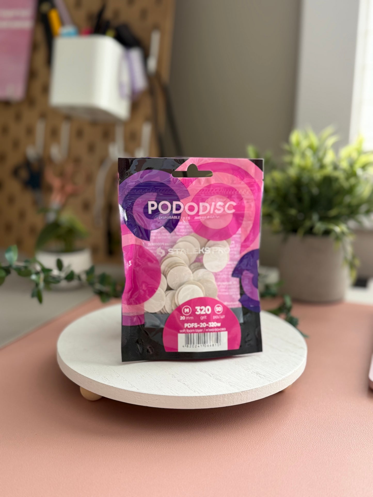 Disposable files on soft foam layer for pedicure disc PODODISC EXPERT 320 grit M 20 mm (50 pcs)
