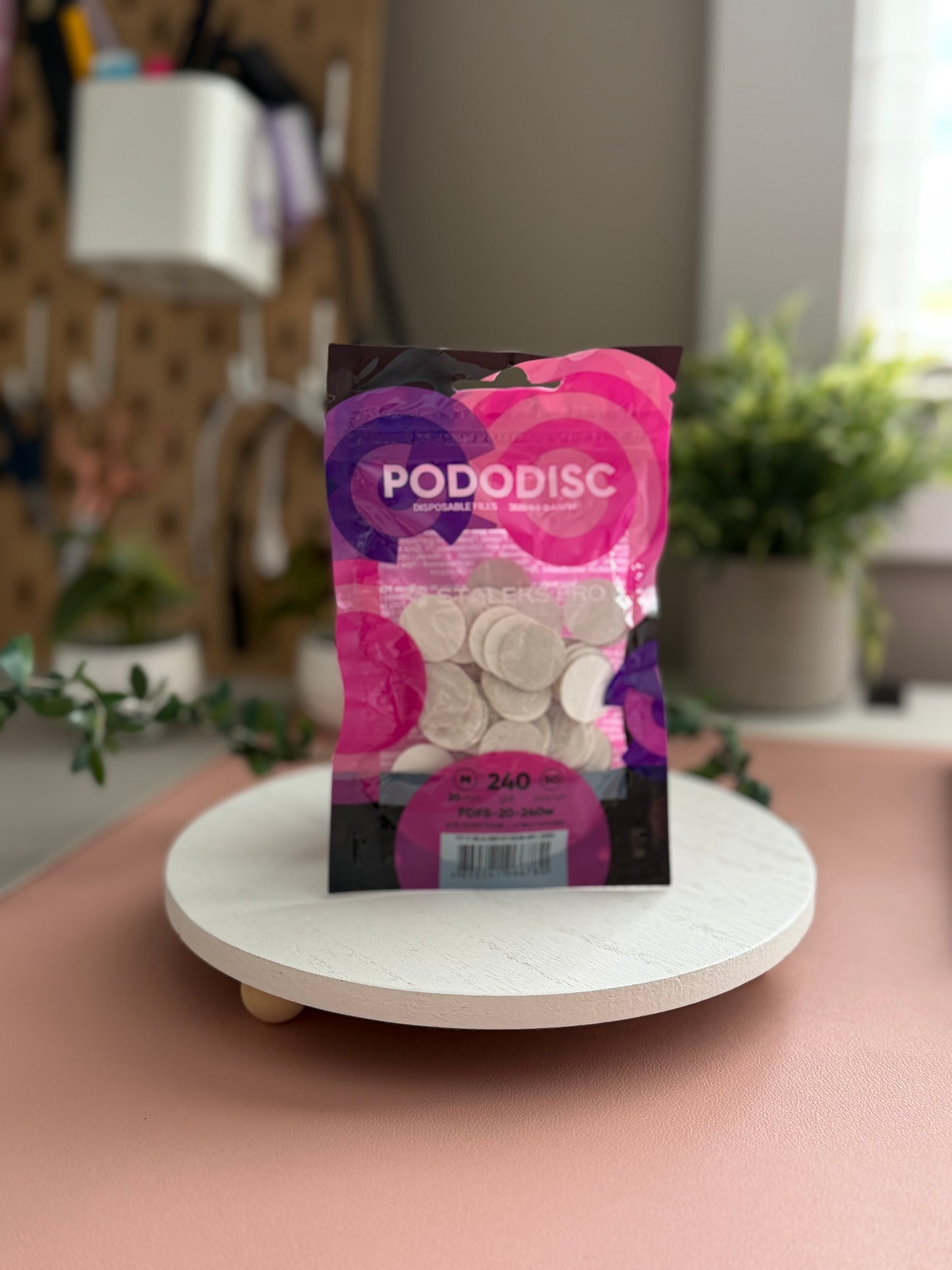 Disposable files on soft foam layer for pedicure disc PODODISC EXPERT 240 grit M 20 mm (50 pcs)