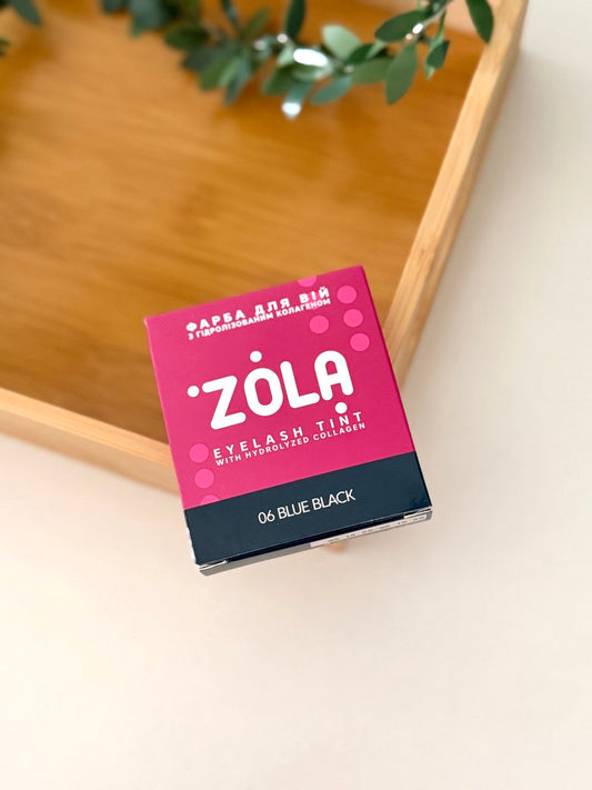 ZOLA Eyelash tint in a sachet with collagen Eyebrow Tint With Collagen 06 Blue Black 5ml