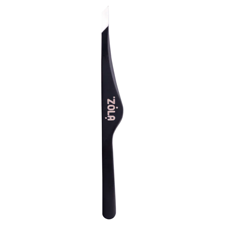 ZOLA Professional beveled tweezers for eyebrows BLACK