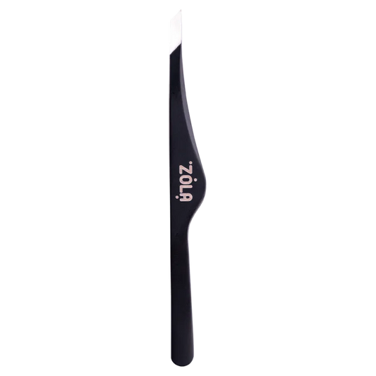 ZOLA Professional beveled tweezers for eyebrows BLACK