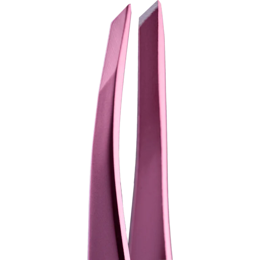 ZOLA Professional beveled tweezers for eyebrows LIGHT PINK