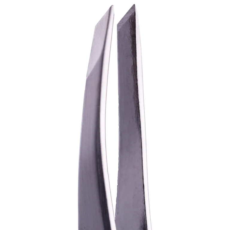 ZOLA Professional beveled tweezers for eyebrows SILVER
