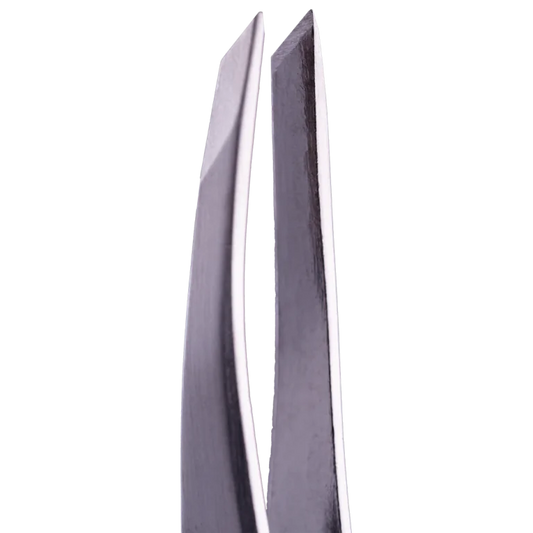 ZOLA Professional beveled tweezers for eyebrows SILVER